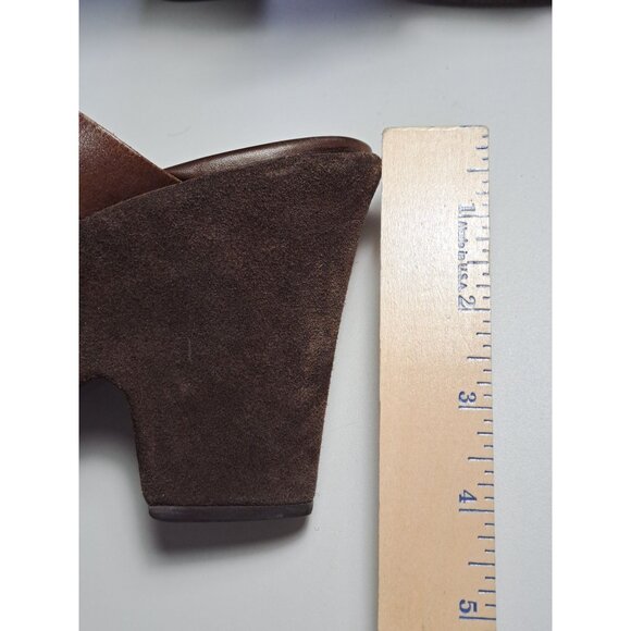 Kork-Ease Beatrice Brown Leather Strappy Wedge Platform Sandals Clogs Size 7/39 - Picture 11 of 11